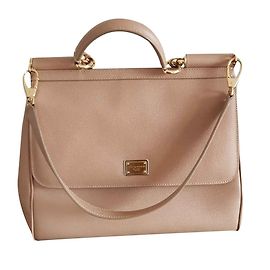 Borsa a mano Dolce & Gabbana in pelle beige