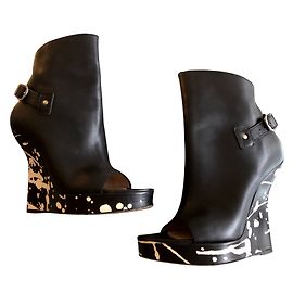 Jean Paul Gaultier Pollock Stiefeletten aus schwarzem Leder
