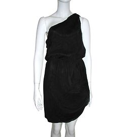 Halston Heritage Asymmetrisches Seidenkleid