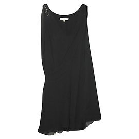 Vestido drapeado Vanessa Bruno de seda y lana con lentejuelas