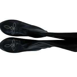 Autre Marque Botas de piel negra talla 37