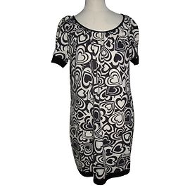 Love Moschino Strickkleid Wolle Weiß und Grau