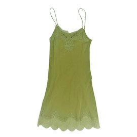 Vestido Liu.Jo de seda verde oliva Talla 38
