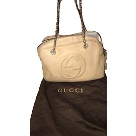 Borsa a mano Gucci Soho in pelle beige