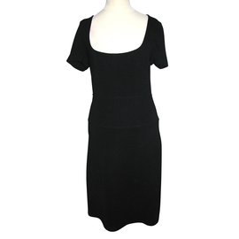 Max & Co Schwarzes Stretchkleid aus Viskose