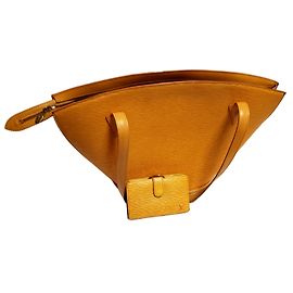 Borsa a mano Louis Vuitton in pelle Epi gialla