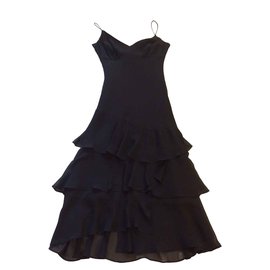 Armand Ventilo Seidenkleid Schwarz