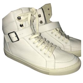 Sneakers alte The Kooples in pelle bianca 41