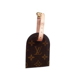 Louis Vuitton Monogram Address Tag Gold Metal