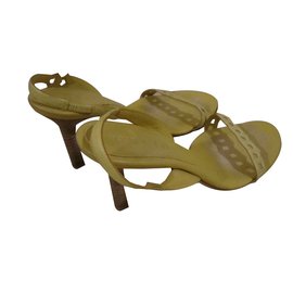 Sandali Céline T in pelle gialla 38.5