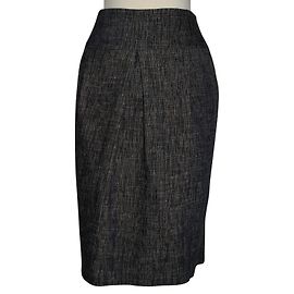 Falda de tweed azul Hobbs mezcla de lana y viscosa