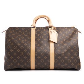Louis Vuitton Keepall 45 aus braunem Leder