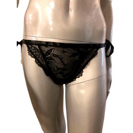 Perizoma Lise Charmel in pizzo di Calais nero - Autre Marque