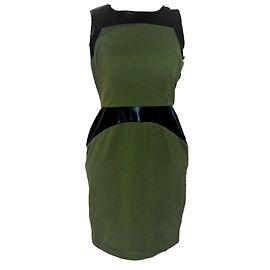 Vestido Calvin Klein Negro Caqui Verde Oliva Poliéster