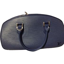Louis Vuitton Epi Jasmine Borsa a mano blu in pelle