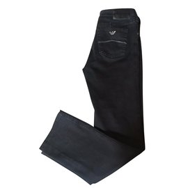 Armani Jeans Schwarze Baumwollhose Größe 36