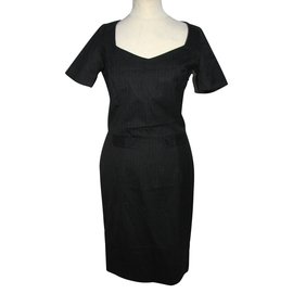 Joseph City Bleistiftkleid aus grauer Wolle