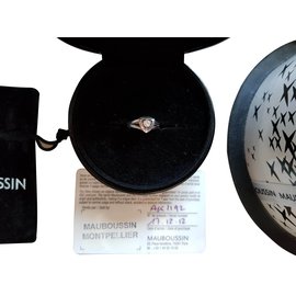 Anello Mauboussin in oro bianco e diamante misura 53
