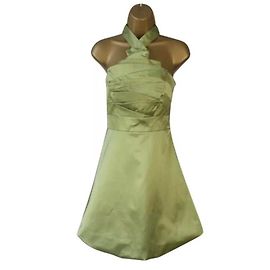 Mini abito in seta con scollo all'americana Karen Millen verde chiaro