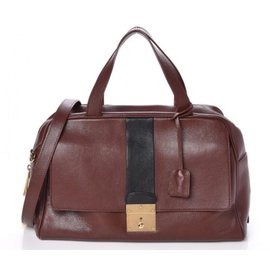 Frankie - Lammfell-Reißverschluss-Tasche aus Kastanie - Marc Jacobs