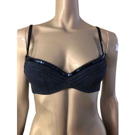 Chantal Thomass blauer Denim BH mit Pailletten