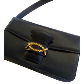 Bolso de mano Céline de cuero azul marino