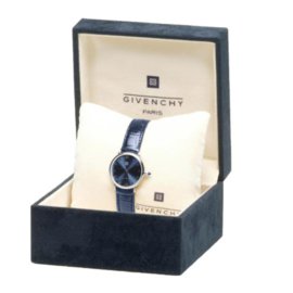 GIVENCHY Damenuhr "Shanghai BLUE" Durchmesser 24 mm - Stahl und blaues Leder - Givenchy