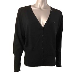 Escada Sport Strickweste aus Baumwolle Schwarz XL