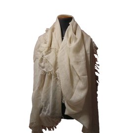 Faliero Sarti Schal aus Seide und Kaschmir Beige