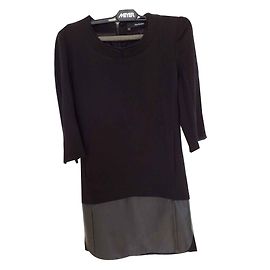 The Kooples Schönes Kleid aus bi Material Leder und Viskose