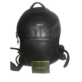 Longchamp Rucksack aus schwarzem Leder