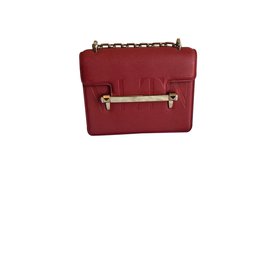 Borsa a tracolla Valentino Garavani Uptown Rockstud in pelle rossa