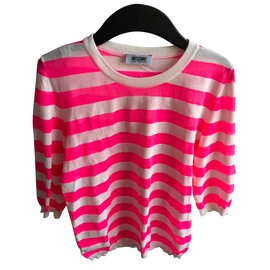 Moschino Cheap And Chic weißer Baumwollpullover mit 3/4 Ärmeln