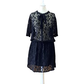 American Retro Julia Spitzenkleid Schwarz
