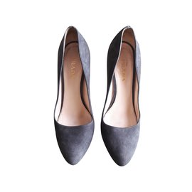 Décolleté Prada in scamosciato blu 12.5 cm