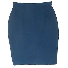 Falda lápiz de lana negra Valentino