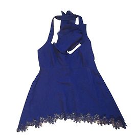 Karen Millen Seidentop Lila mit Spitze