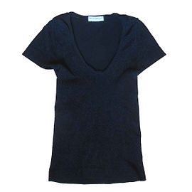 Camiseta preta brilhante com logo Emporio Armani