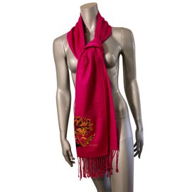 Sciarpa Kenzo in seta e cashmere Fucsia
