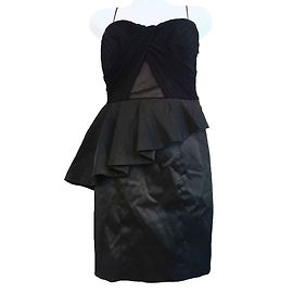 Karen Millen Gorgeous Sweetheart Black Prom Dress UK Size 8