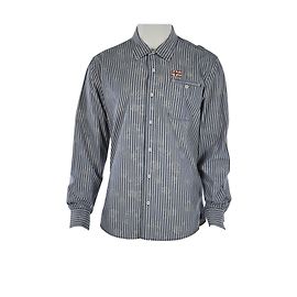 Napapijri Gestreiftes Baumwollhemd Blau Beige XL