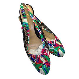 Autre Marque Brunate Sandalen aus Lackleder und Mesh in Multicolore