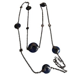 Collana Montblanc in argento con motivi blu e stelle