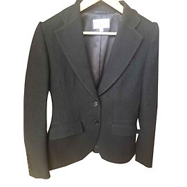 Autre Marque Chaqueta negra de lana gruesa.