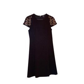 Abito Versace nero in tessuto