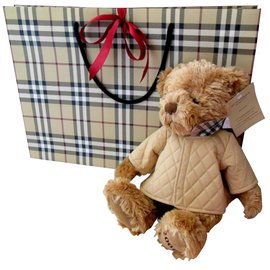 Burberry Teddy Bear Caban Tartan Check Beige