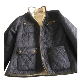 Barbour Jacke in Marineblau aus Nylon Größe 40