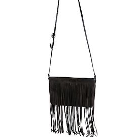 Bolso de mano Michael Kors de gamuza marrón con flecos