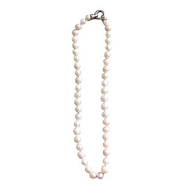 Wild cultured pearl beaded necklace with silver clasp - Autre Marque
