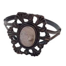 Autre Marque Bracciale Cameo Gunmetal con Madreperla